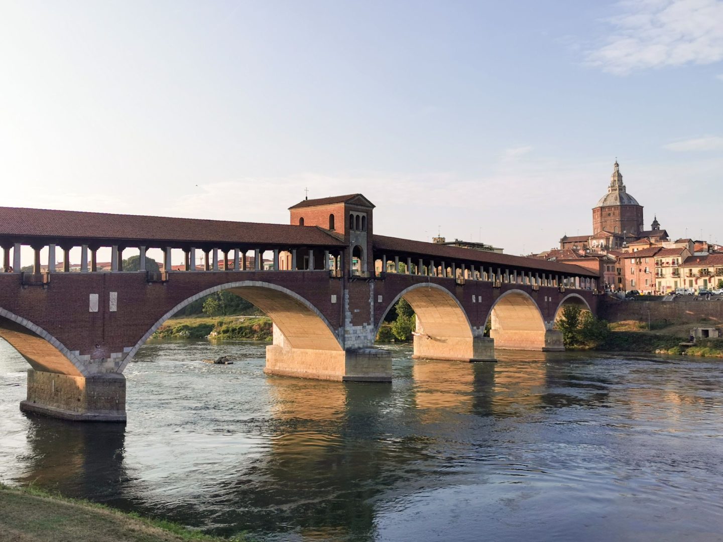 The covered bridge in Pavia