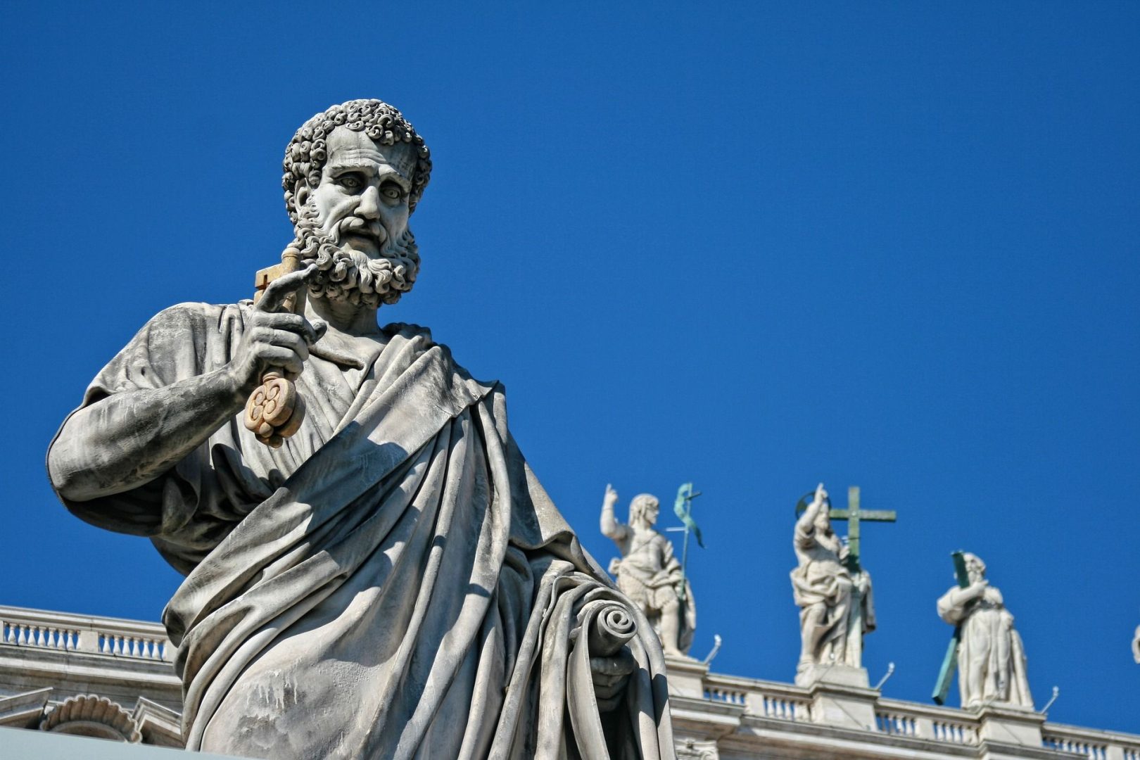 The statue of St Peter in Rome