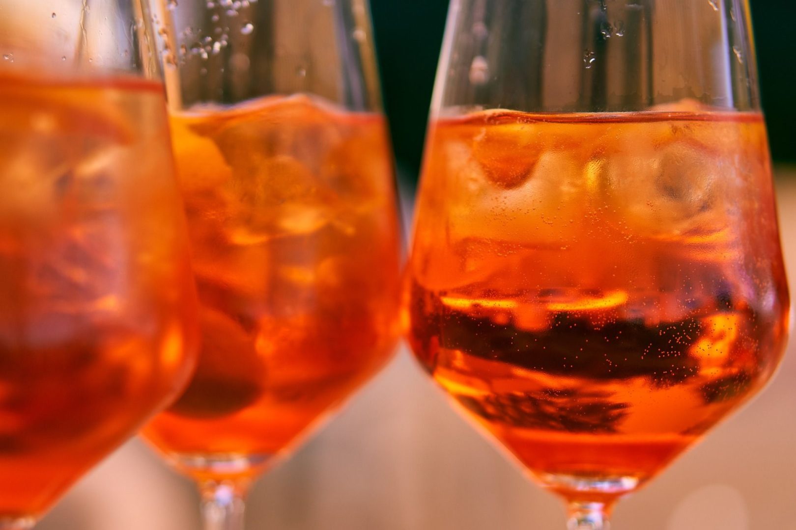 Two glasses of Campari Spritz