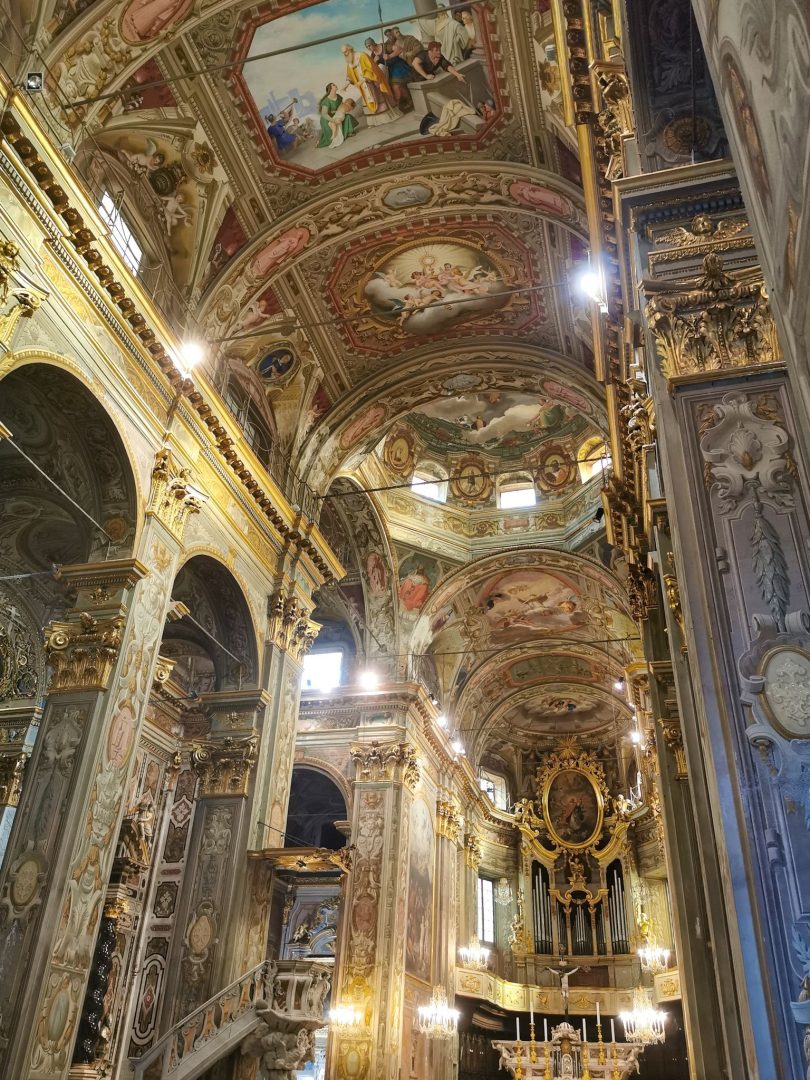 The Church of San Biagio in the medieval hamlet of Finalborgo in Liguria