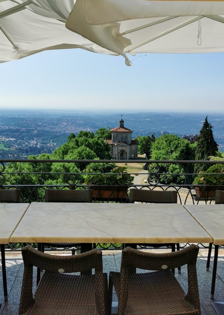 The view from Montorfano café in Santa Maria del Monte near Varese