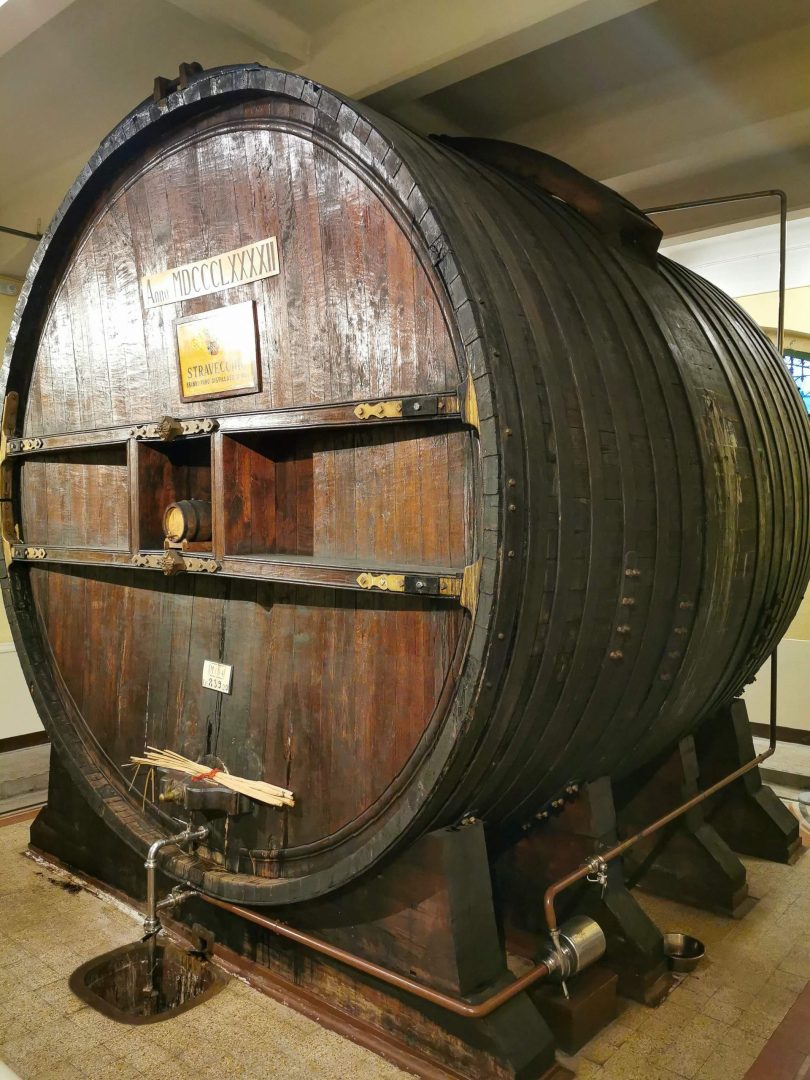 The mother barrel at the Branca museum in Milan