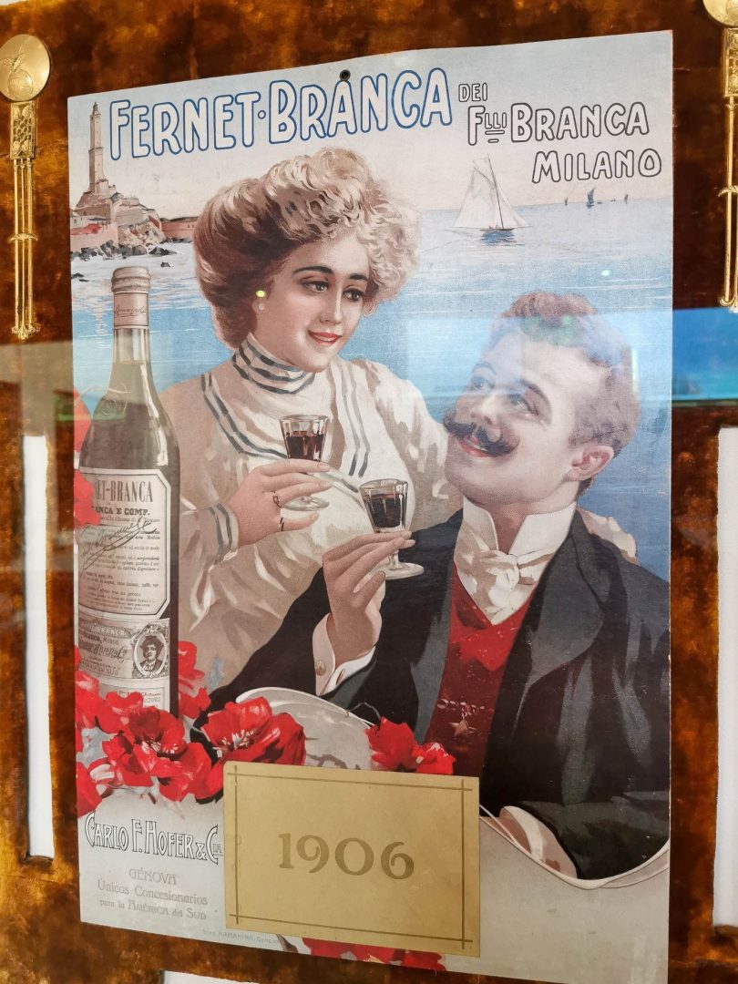 Vintage poster at Branca Museum in Milan