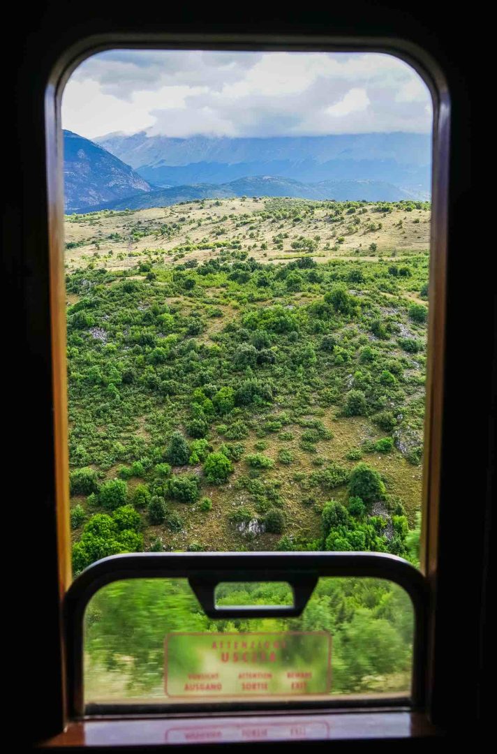 window views from the Italian Trans-Siberian train