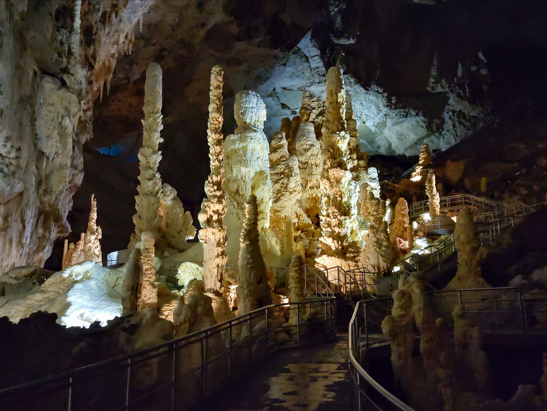 Natural statues inside Le Marche's Frasassi Caves