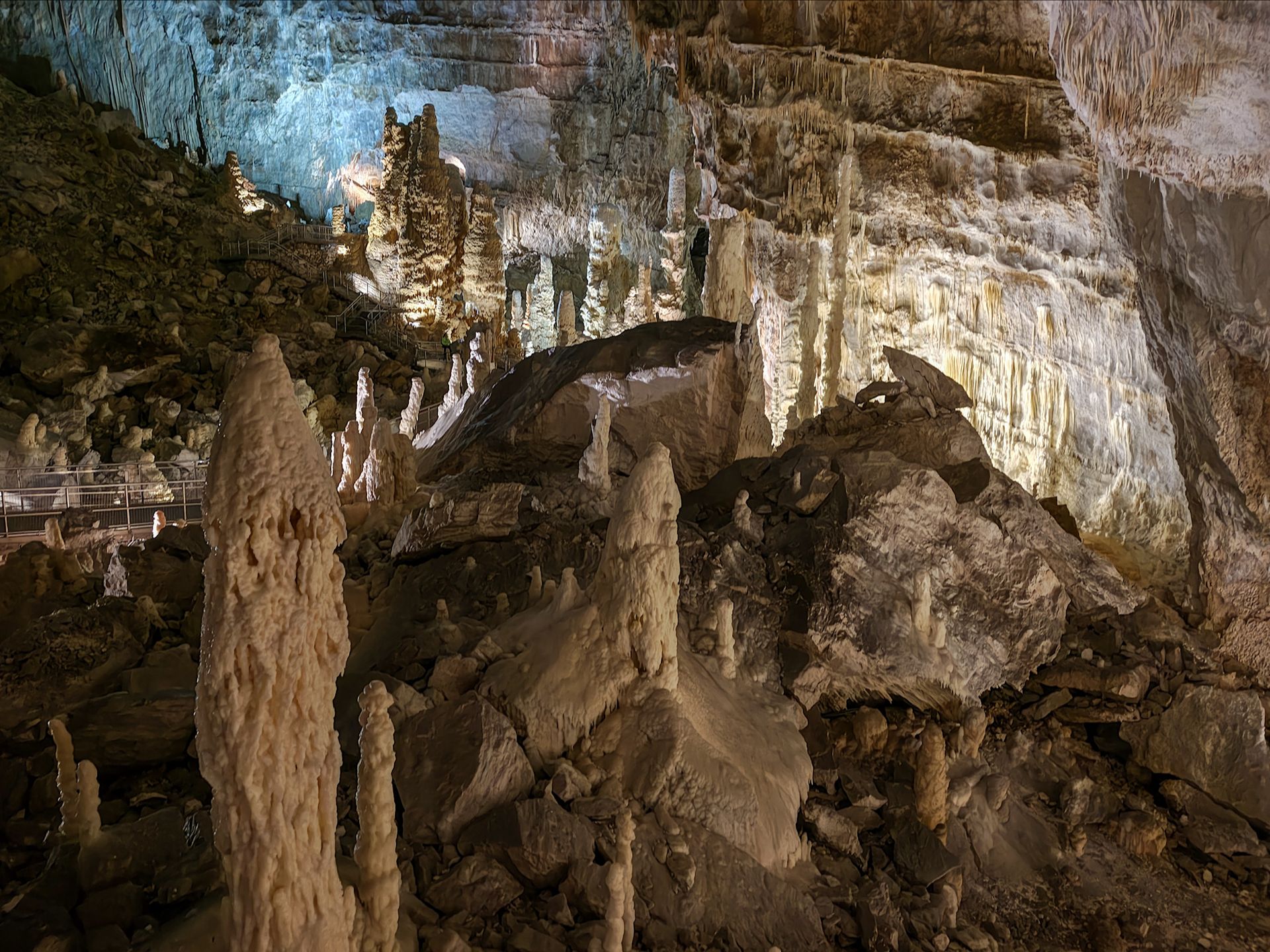 Inside view of the Frasassi Caves in Le Marche region