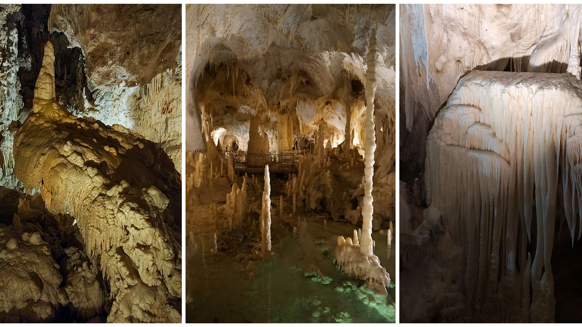 Natural sculptures inside Le Marche's Frasassi Caves